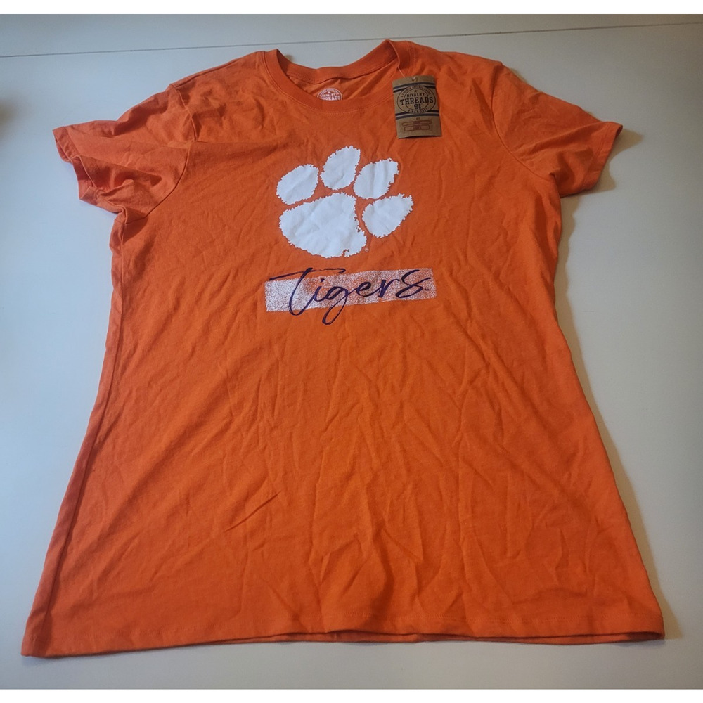 New NCAA Clemson University Tigers Women’s Short Sleeve Tee XL Orange